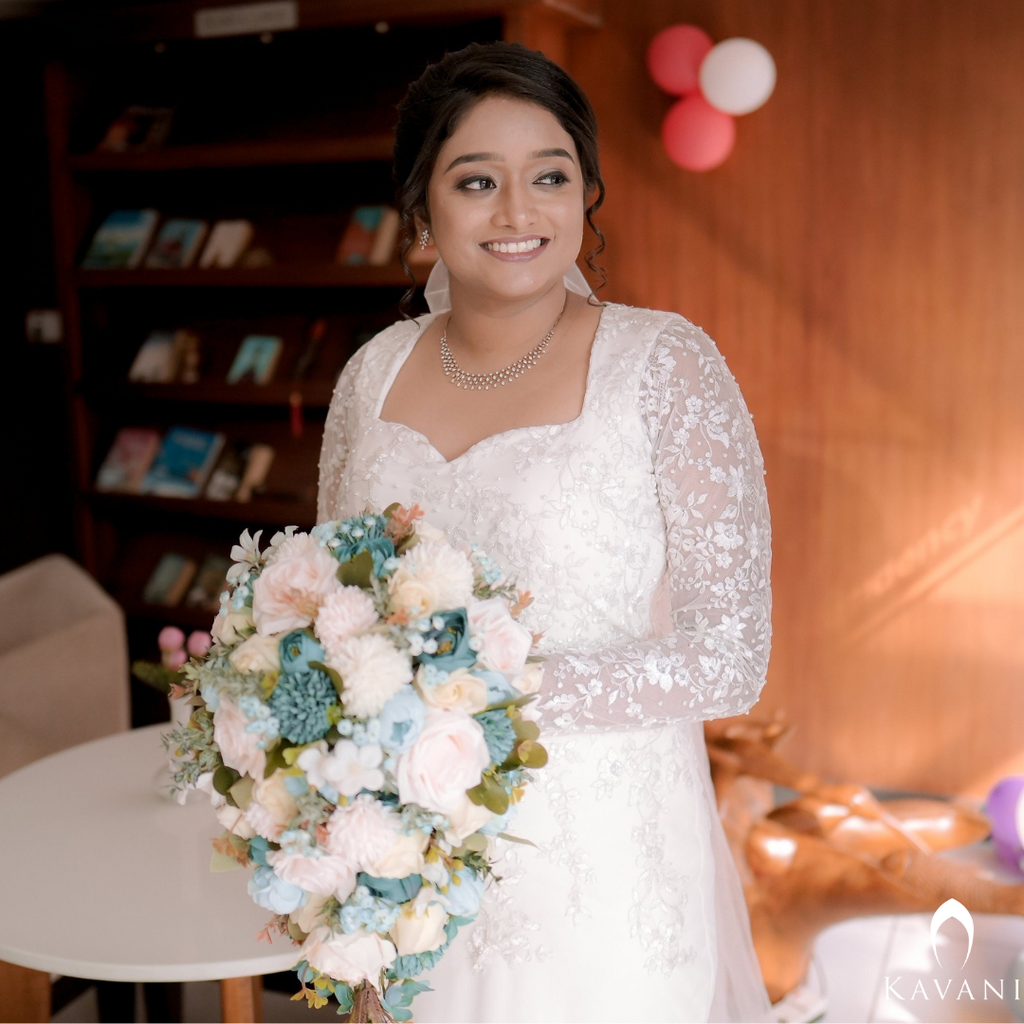 Our beautiful bride in stunning looking bridal mermaid gown