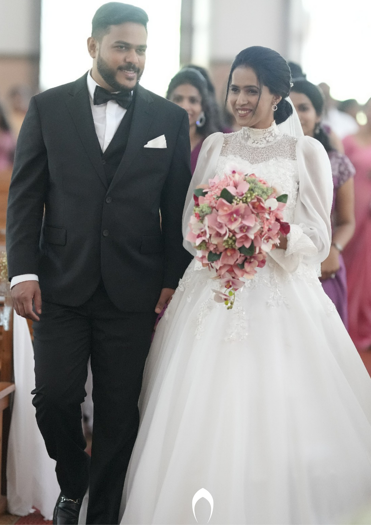 Signature Christian bridal A-line statement gown carried by bride Maria