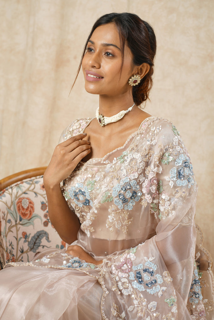 handcrafted wedding sarees India