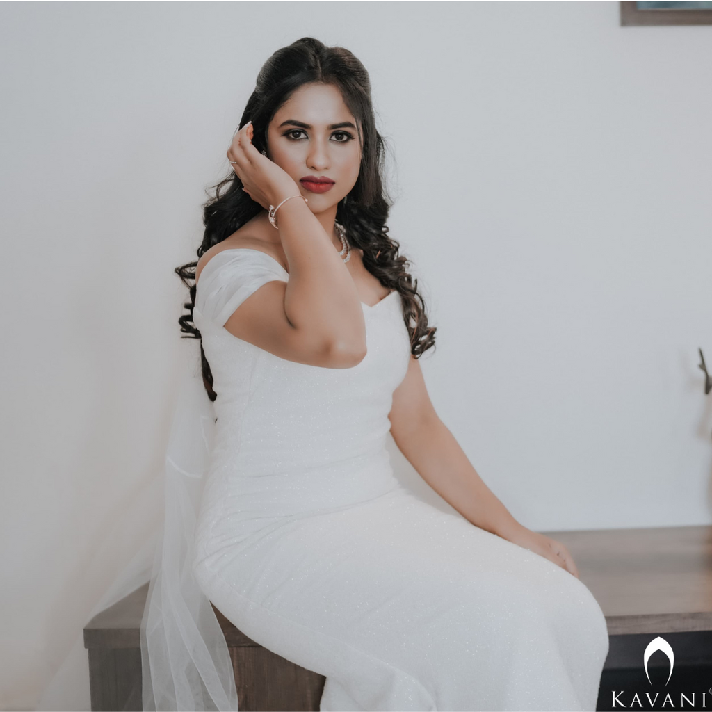 Signature bridal mermaid gown in embellished sequins fabric