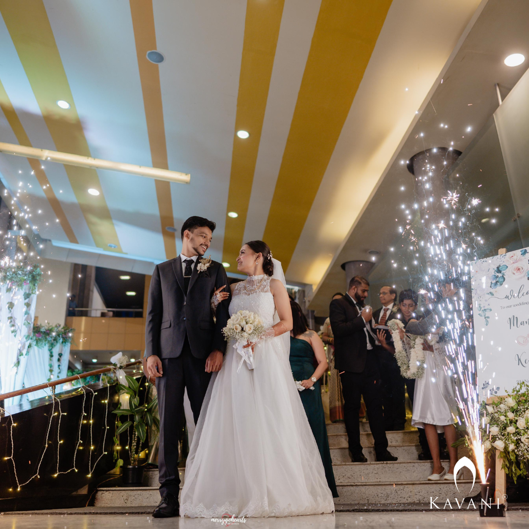 Our bride in stunning looking bridal aline outfit with beautiful alter neck design with stunning lace embroidery