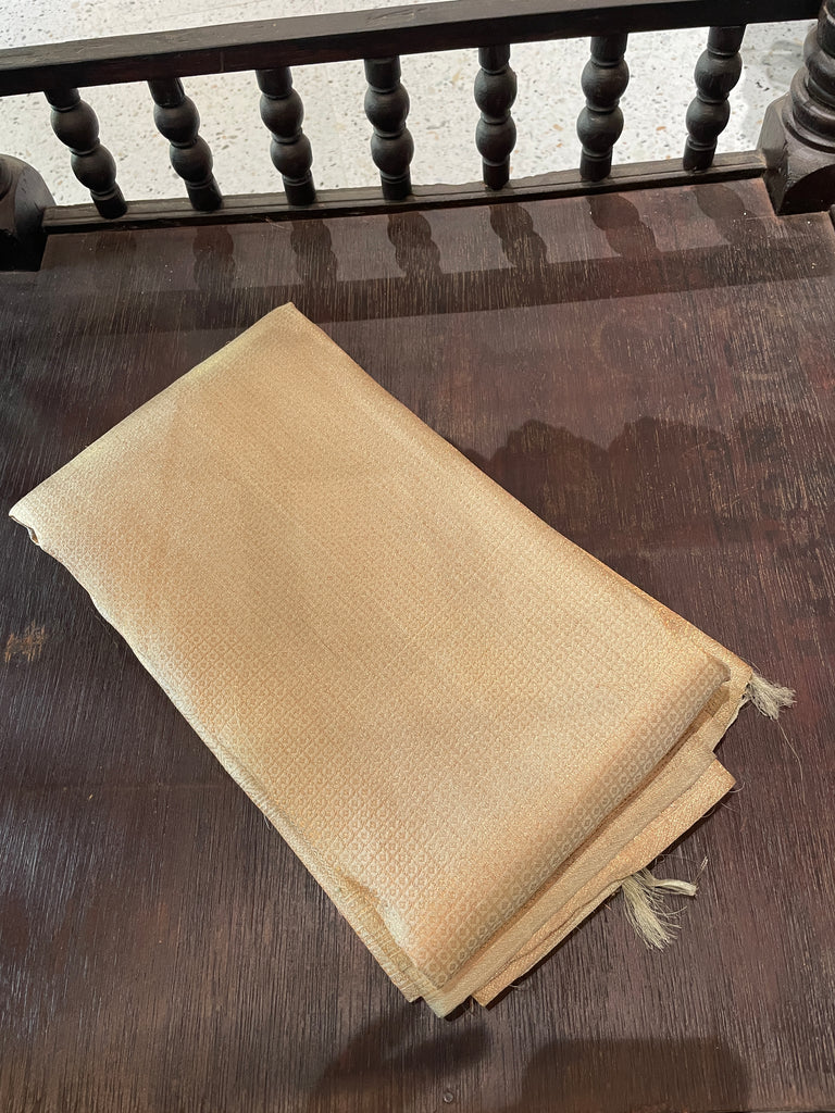 Signature bridal kanjivaram saree in Nude Green tone fully Jeri Woven