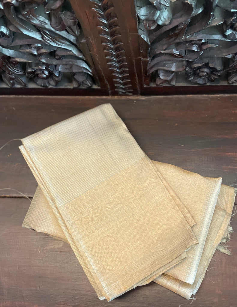 Signature bridal kanjivaram saree in Nude Green tone fully Jeri Woven