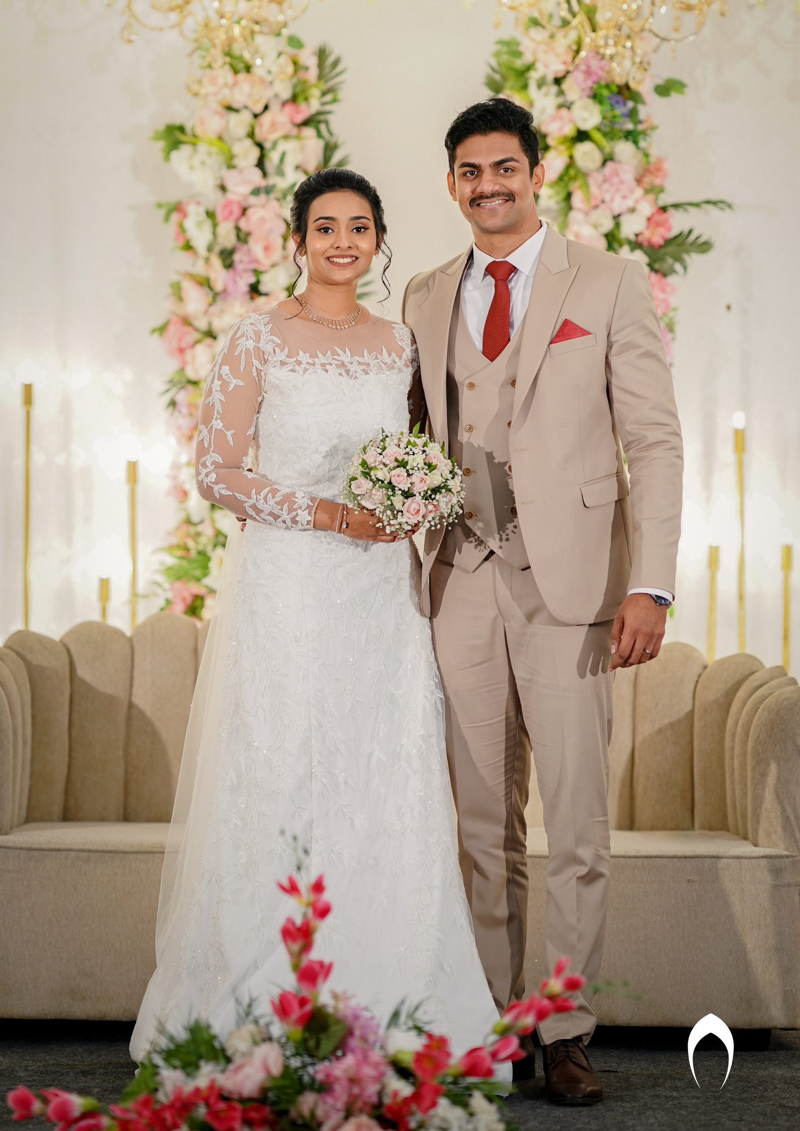 Christian bride in gown best sale