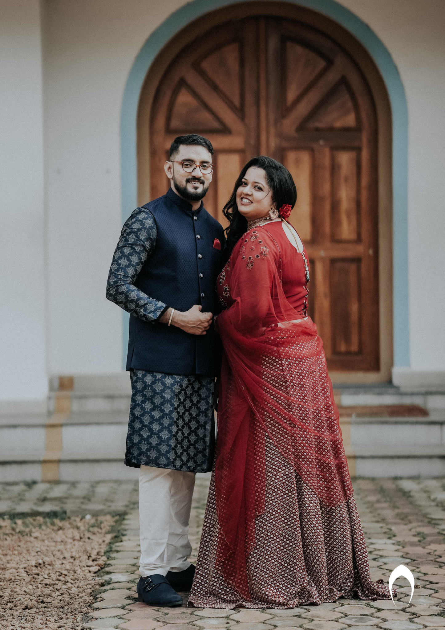 Signature bridal hand embroidered red lehenga