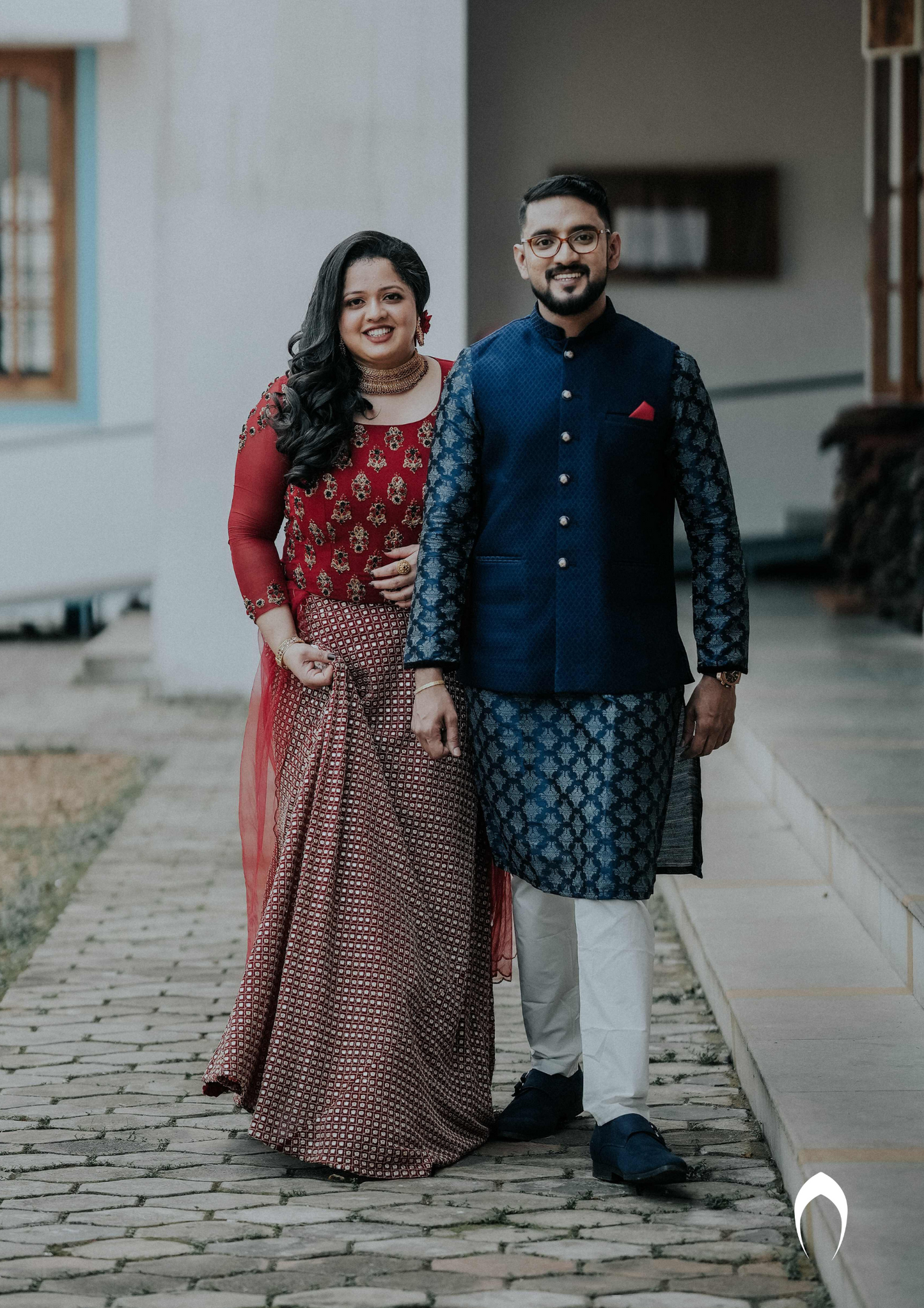 Signature bridal hand embroidered red lehenga