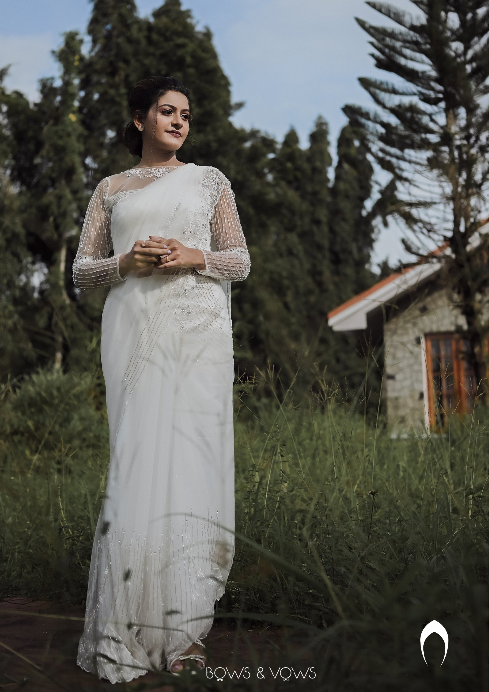 Bridal white 2025 sarees with price