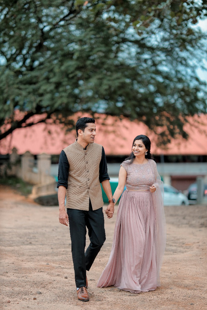 Signature Bridal Lehenga with chikankari blouse and crepe skirt