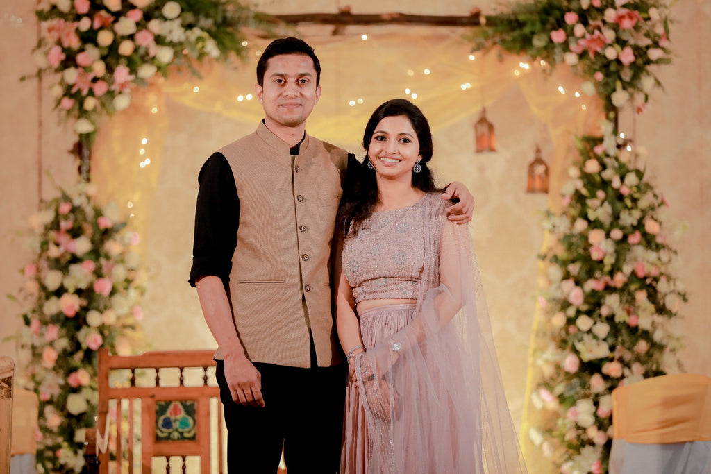 Signature Bridal Lehenga with chikankari blouse and crepe skirt