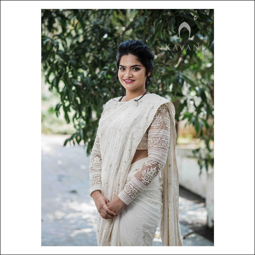 Signature Christian Bridal Saree handcurated for Bride Irene