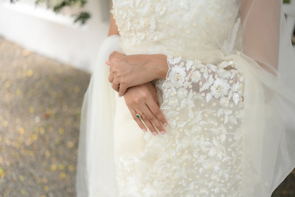 Signature Christian Bridal Saree Handcrafted for Bride Ann Mary