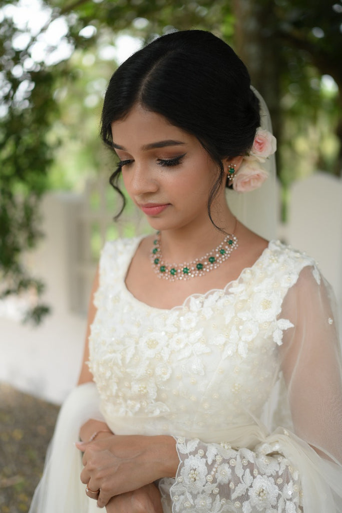 Signature Christian Bridal Saree Handcrafted for Bride Ann Mary