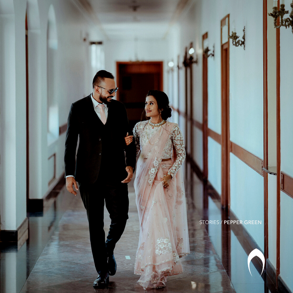 Signature Christian Bridal Saree Handcrafted for Bride Megha