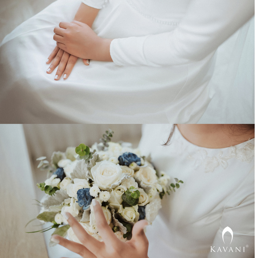 Our beautiful bride in her stunning looking satin aline gown and beautiful lace work