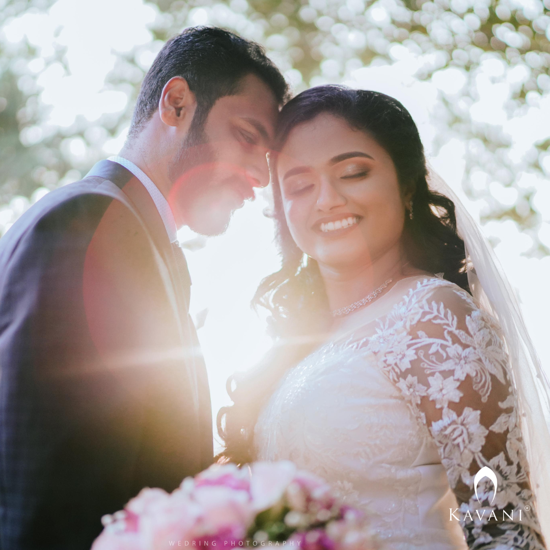 Our beautiful bride in her stunning bridal aline gown with lace embroidery