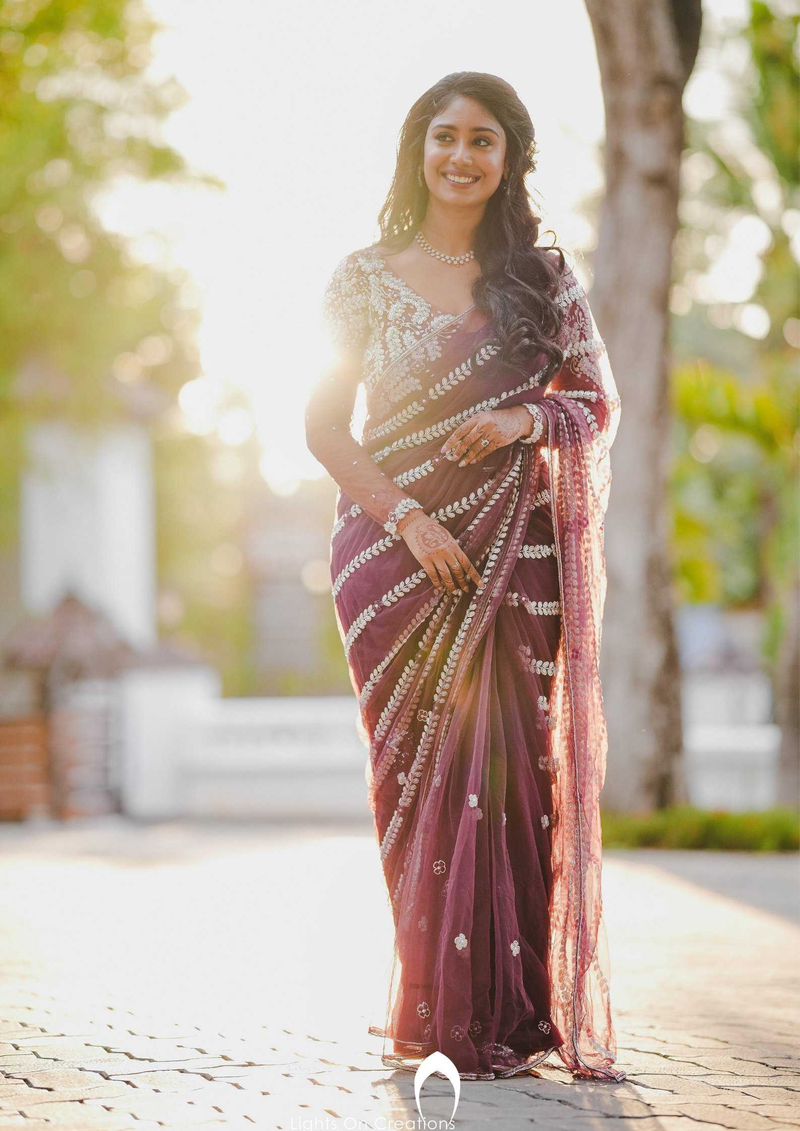 a woman in traditional indian attire poses for a photo. AI-Generated  32602276 Stock Photo at Vecteezy