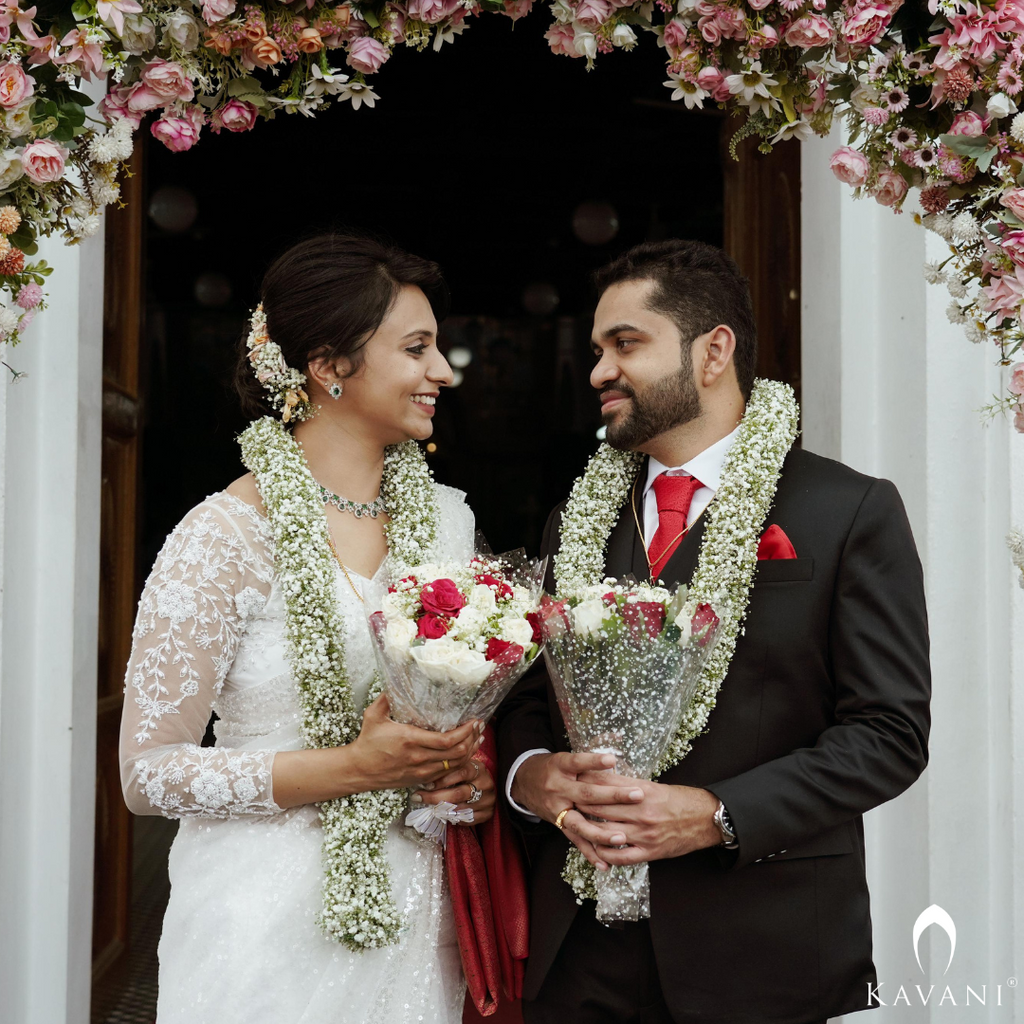 Our beautiful bride in her stunning looking bridal saree showcasing the elegance of hand embroidery