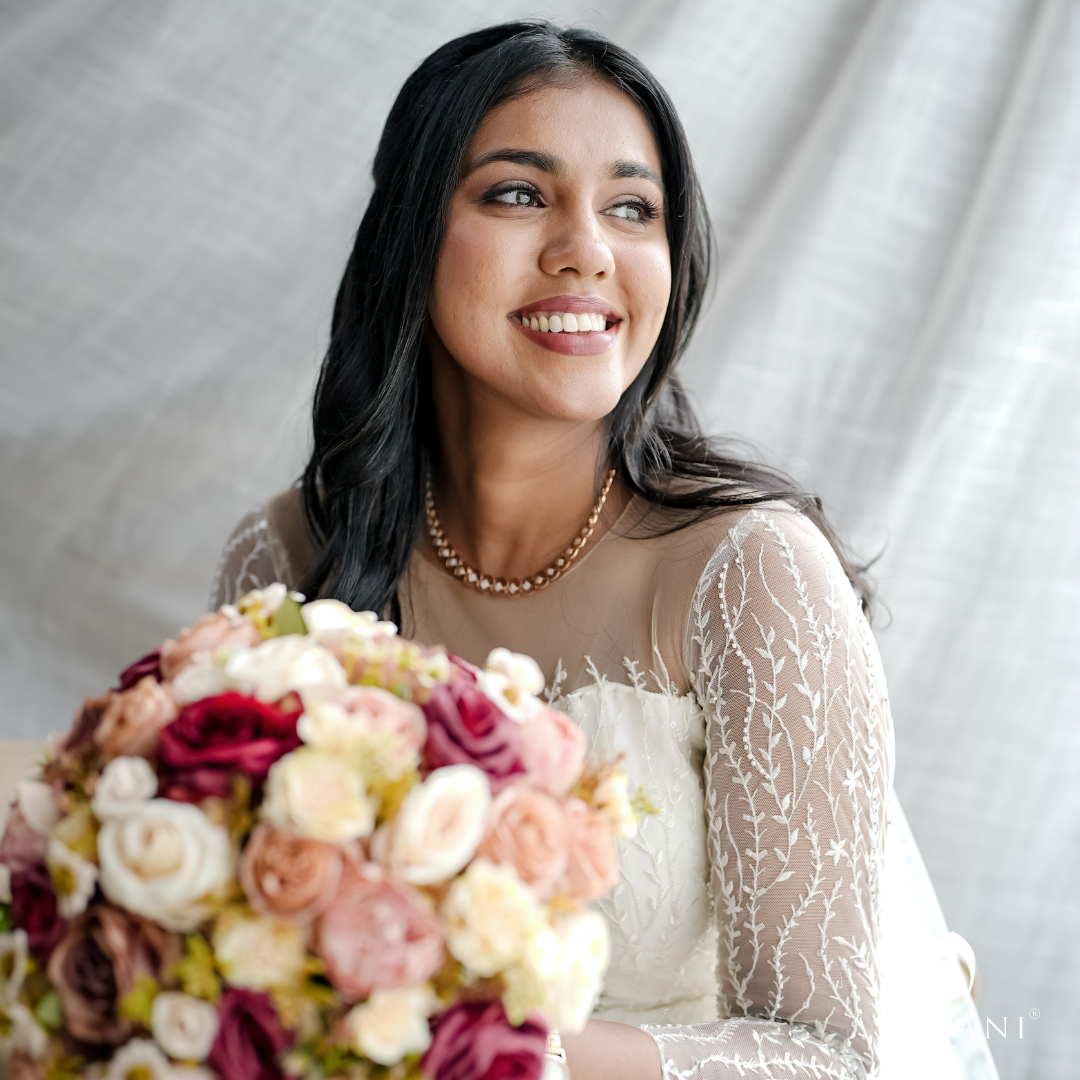 Our bride in her beautiful and stunning outlook of mermaid gown with fully done lace embroidery and hand embroidery