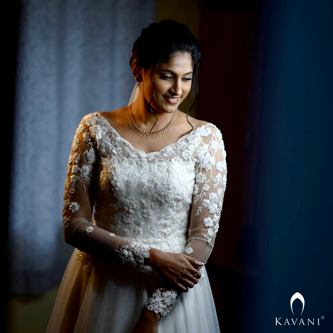 Our beautiful bride in her pretty outfit, bridal aline gown with beautiful embellished lace work