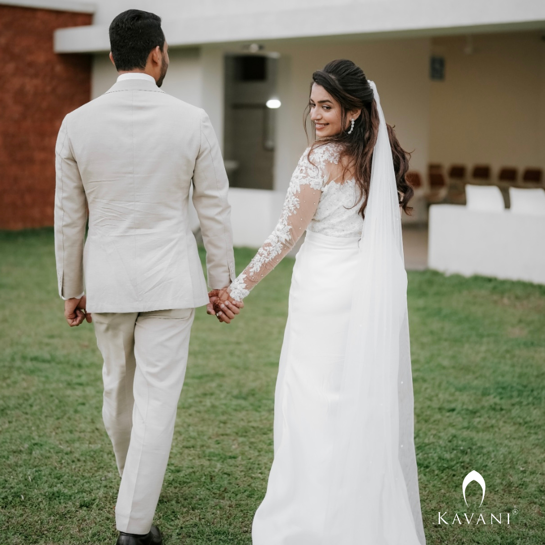 Our beautiful bride in her stunning looking beautiful and stunning bridal mermaid out with a beautiful draping outfit and stunning embellished lace embroidery work