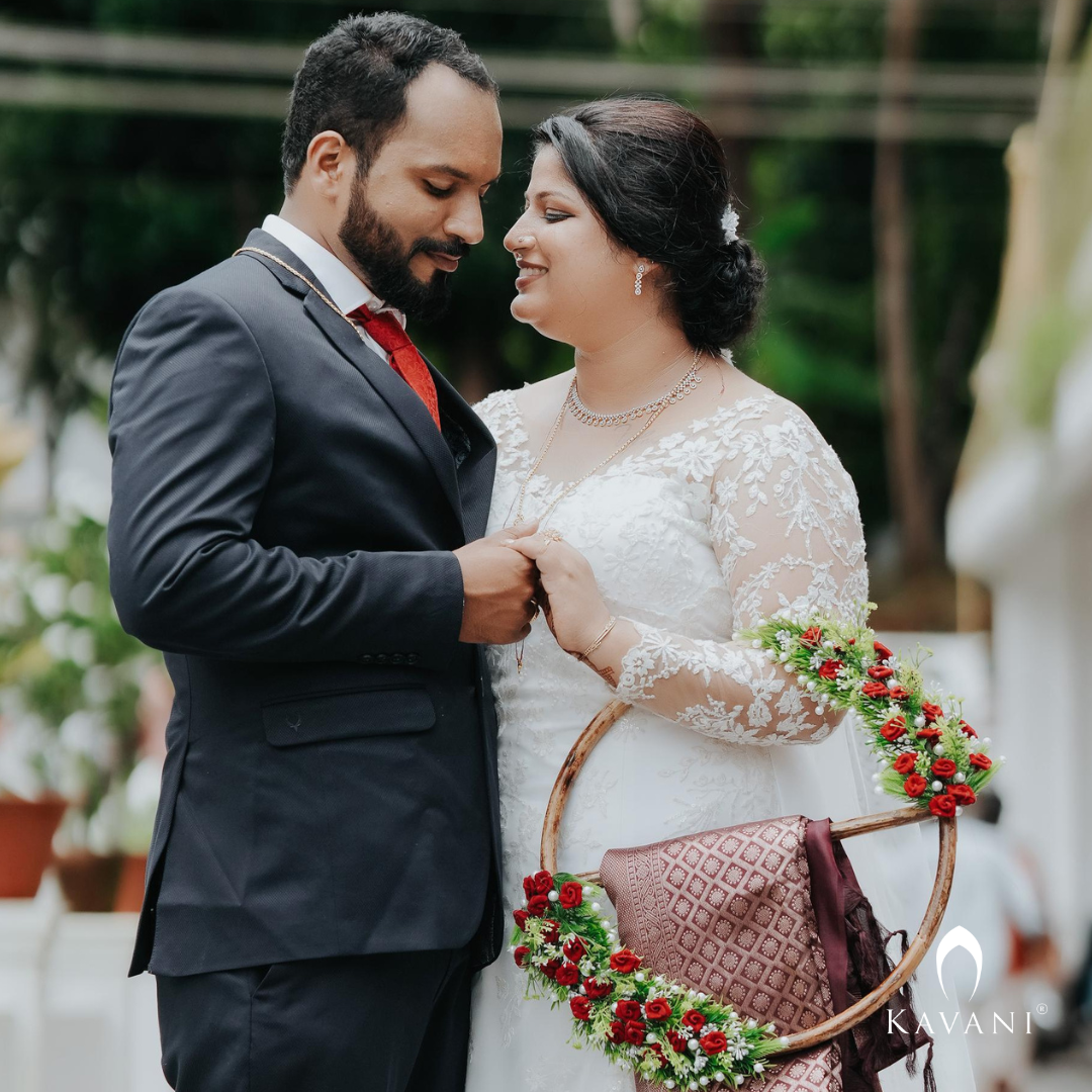 Our beautiful bride in her stunning bridal mermaid outfit with fully lace embroidered  work