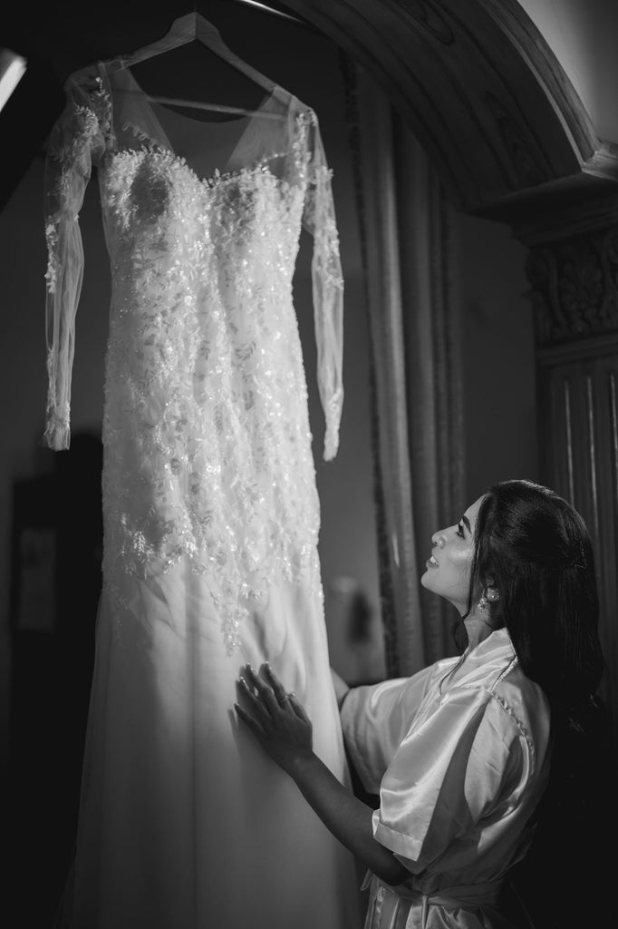 Mermaid Cut Lace Wedding Gown with Appliqué Embellishments