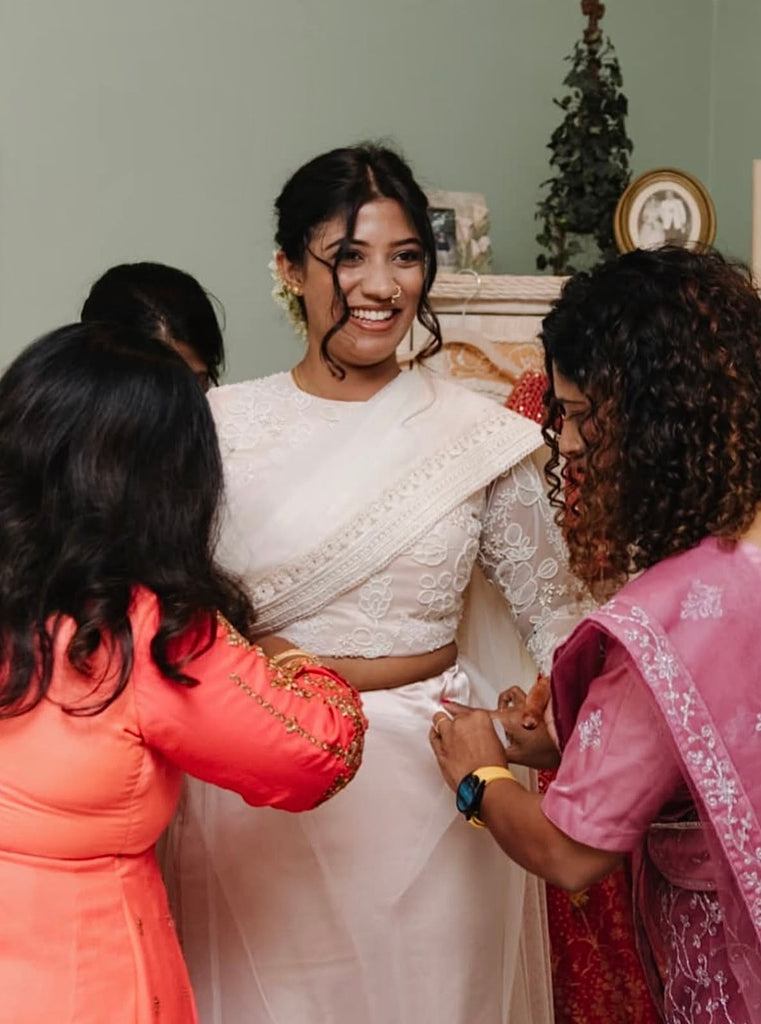White Lace Work Saree – Soft, Feminine & Elegant