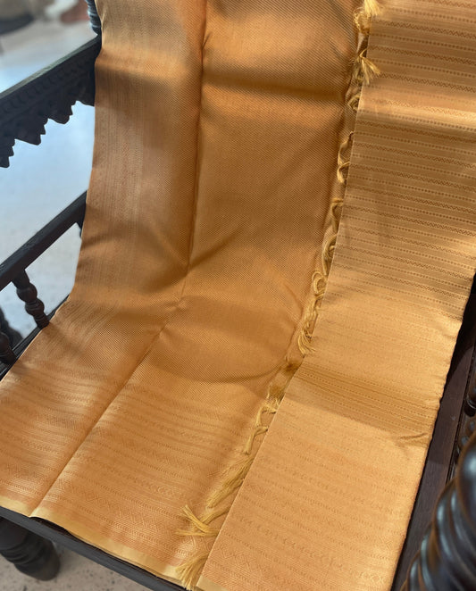 Signature bridal kanjivaram saree in golden shade