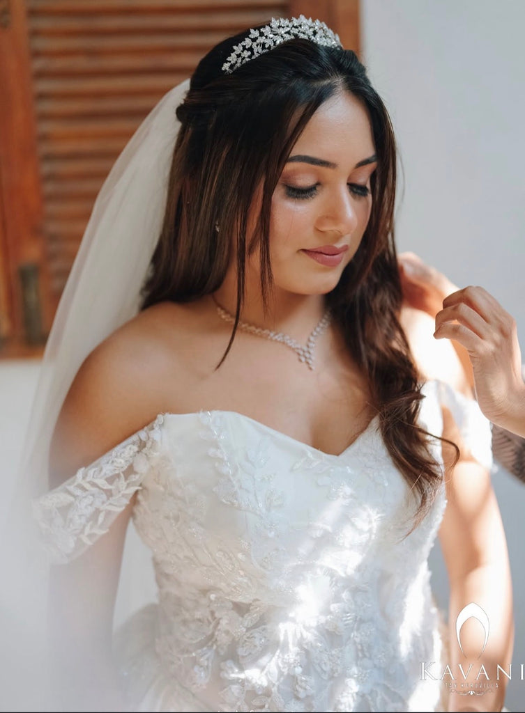 Enchanted Princess Ball Gown Wedding Dress with Floral Embroidery
