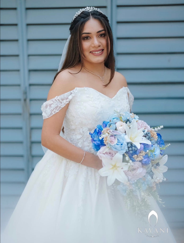 Enchanted Princess Ball Gown Wedding Dress with Floral Embroidery