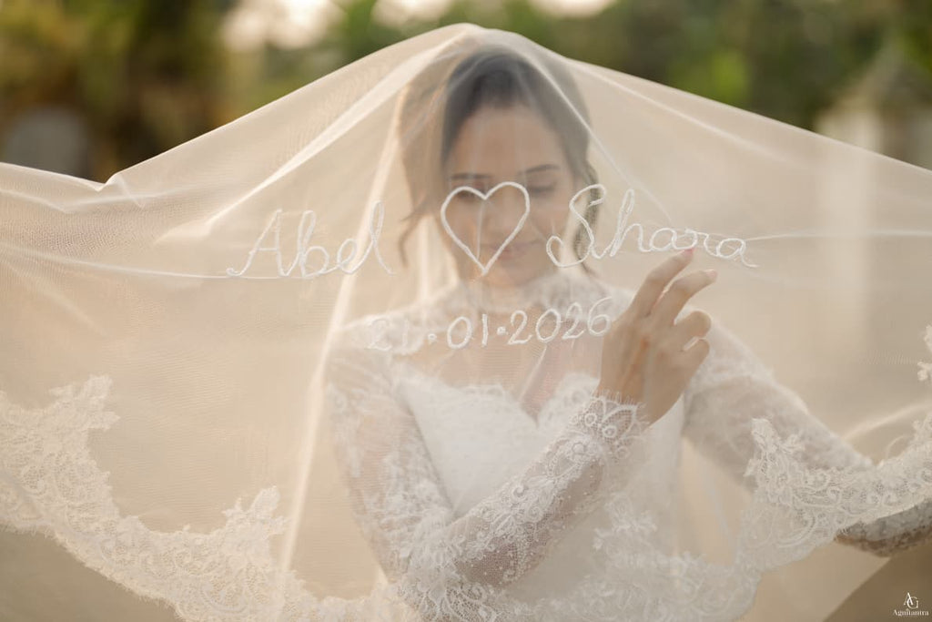 Royal Wedding Gown with Lace Sleeve & Neckline Detailing