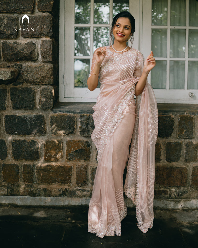 Signature bridal saree with beautiful and stunning hand embroidery work