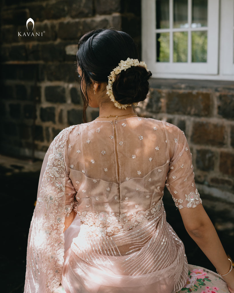 Signature bridal saree with beautiful and stunning hand embroidery work