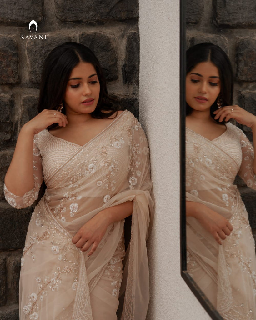 Ivory Radiance – Beaded Bridal Organza