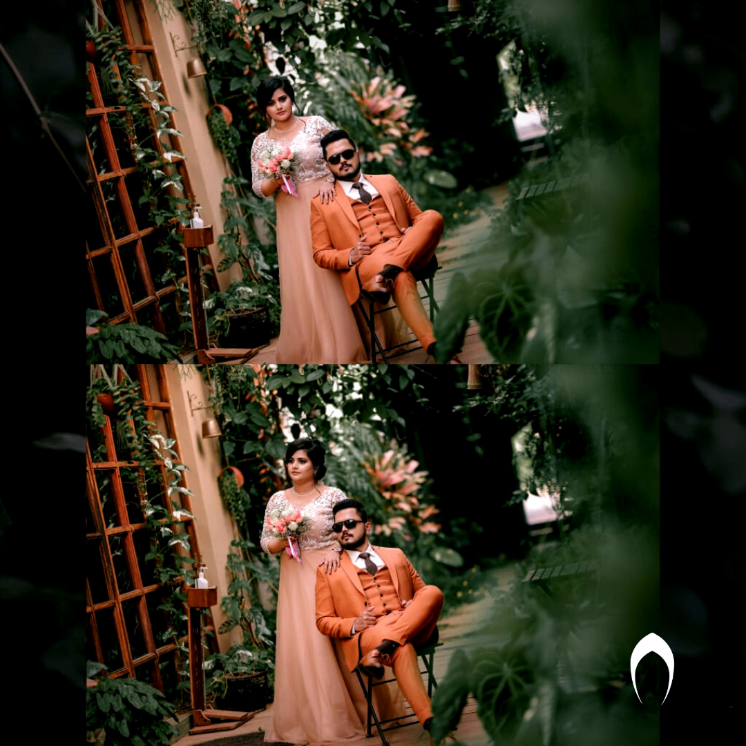 Signature Christian bridal Aline Full Flair gown carried By Bride Renju