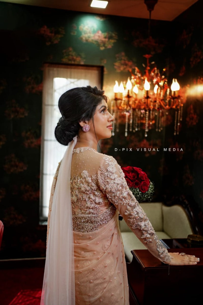 Signature Christian Bridal Saree Handcrafted for Bride Aneeta – Kavani  Bridal Wear
