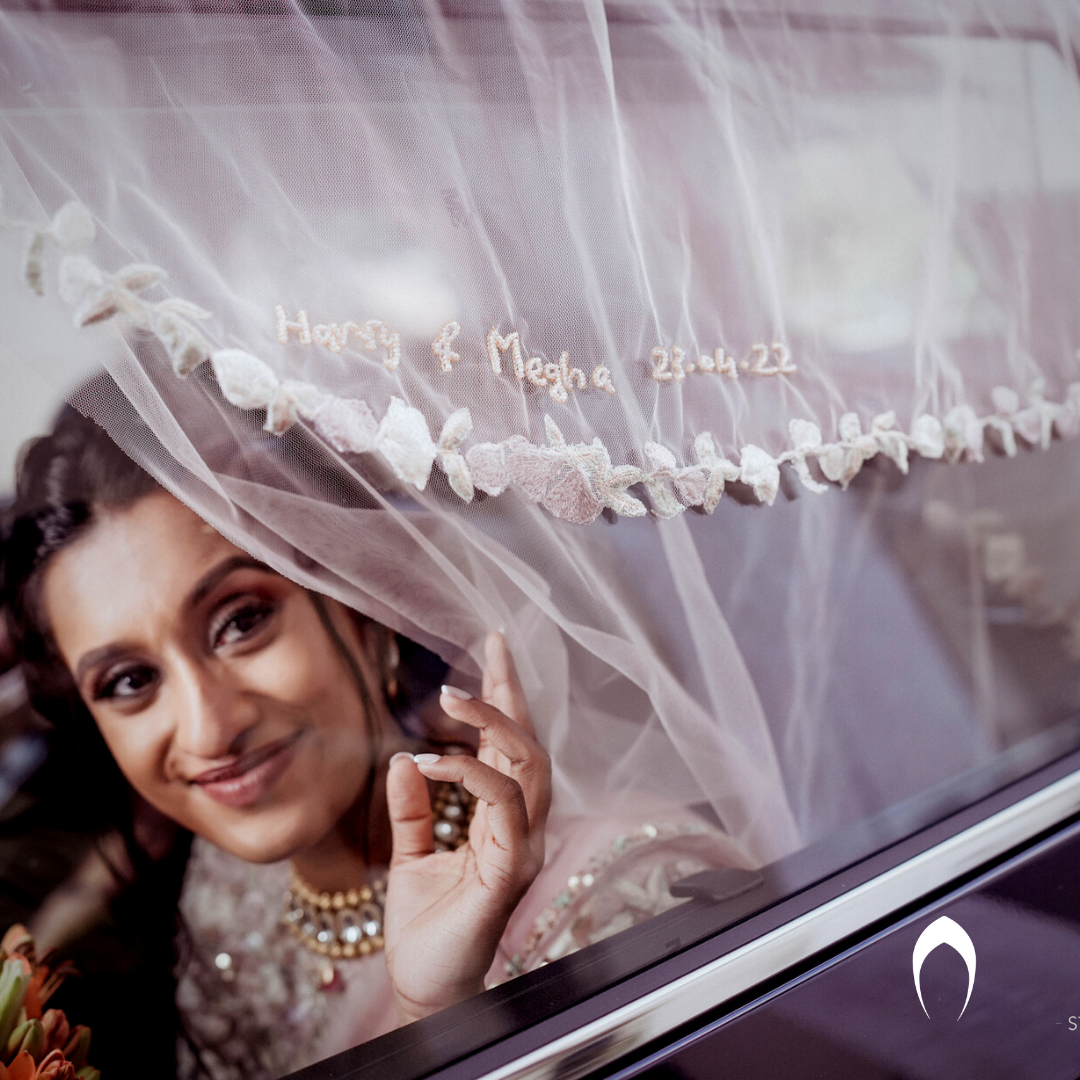 Signature Christian Bridal Saree Handcrafted for Bride Megha