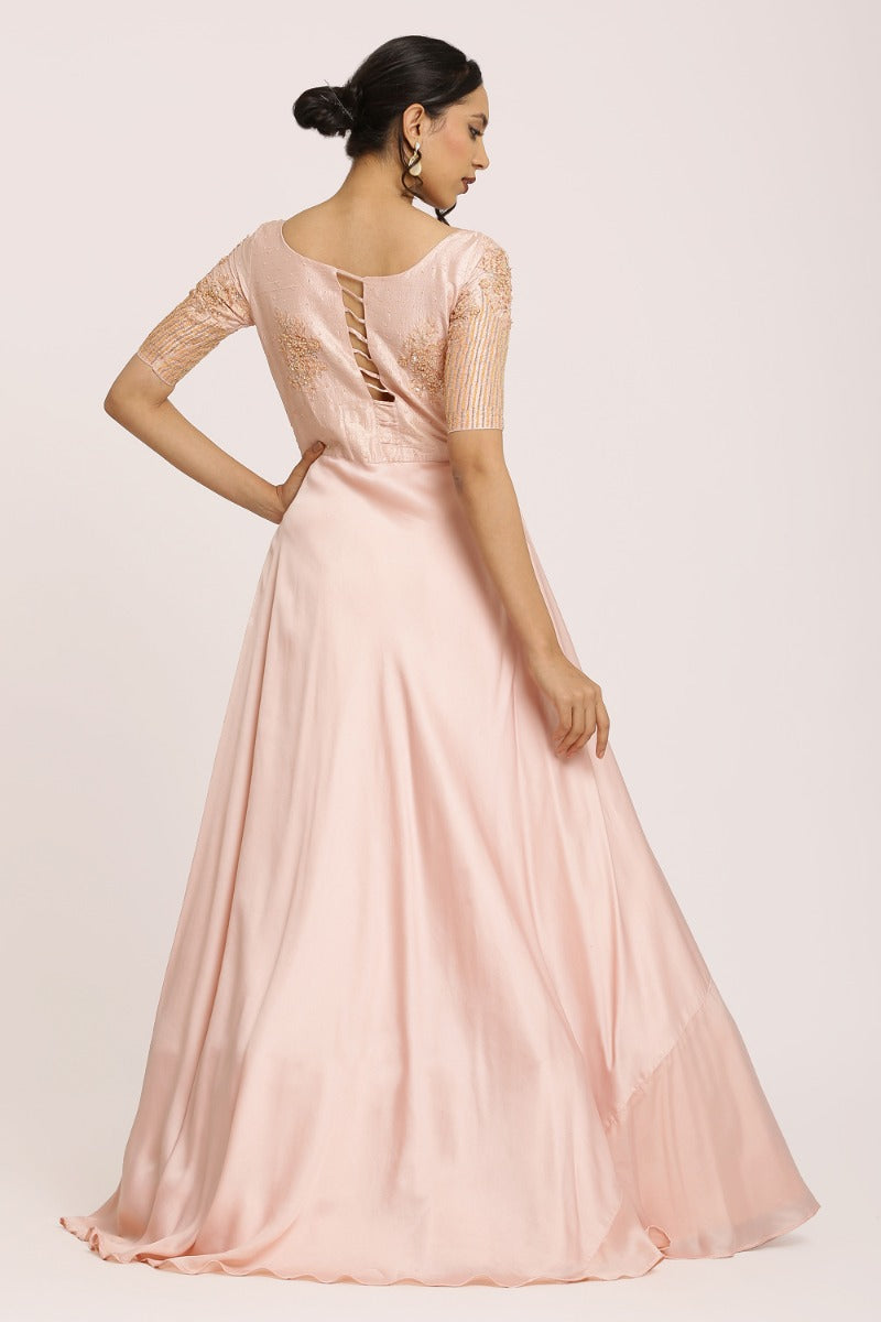 Signature floral Light Pink Party Gown
